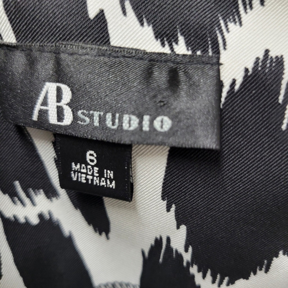 AB Studio Dress Women’s Size 6 Black White Sheath NWT $48 - Picture 3 of 6